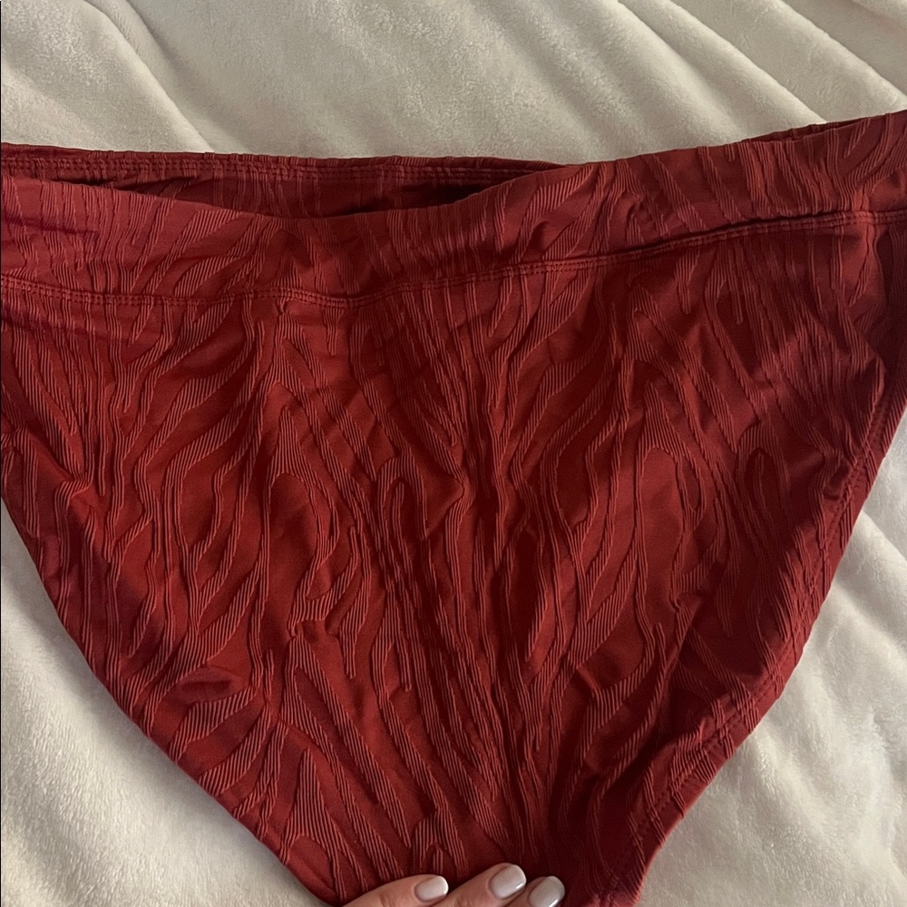 Rust colored Textured Bikini Bottom - Picture 3 of 3